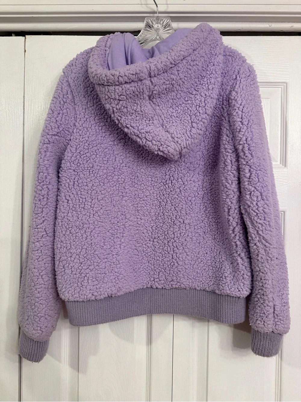 Hot Topic Lilac Sherpa Hooded Zip-Up Jacket